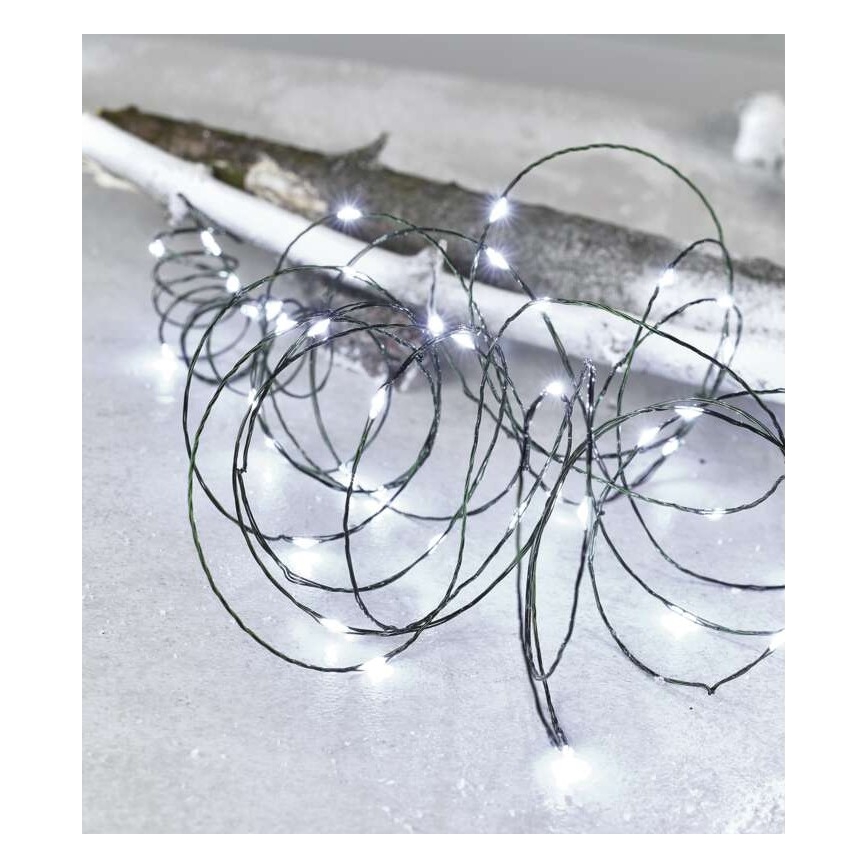 Zewnętrzny łańcuch świetlny LED 150 diod/20 m IP44, zimna biel