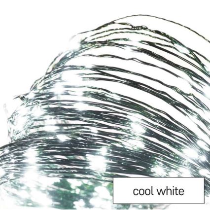 Zewnętrzny łańcuch świetlny LED 150 diod/20 m IP44, zimna biel