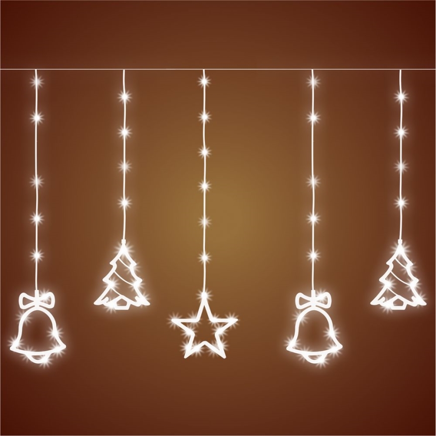 Zewnętrzny łańcuch świetlny LED, 186 diod LED, 7 m, IP44, zimna biel