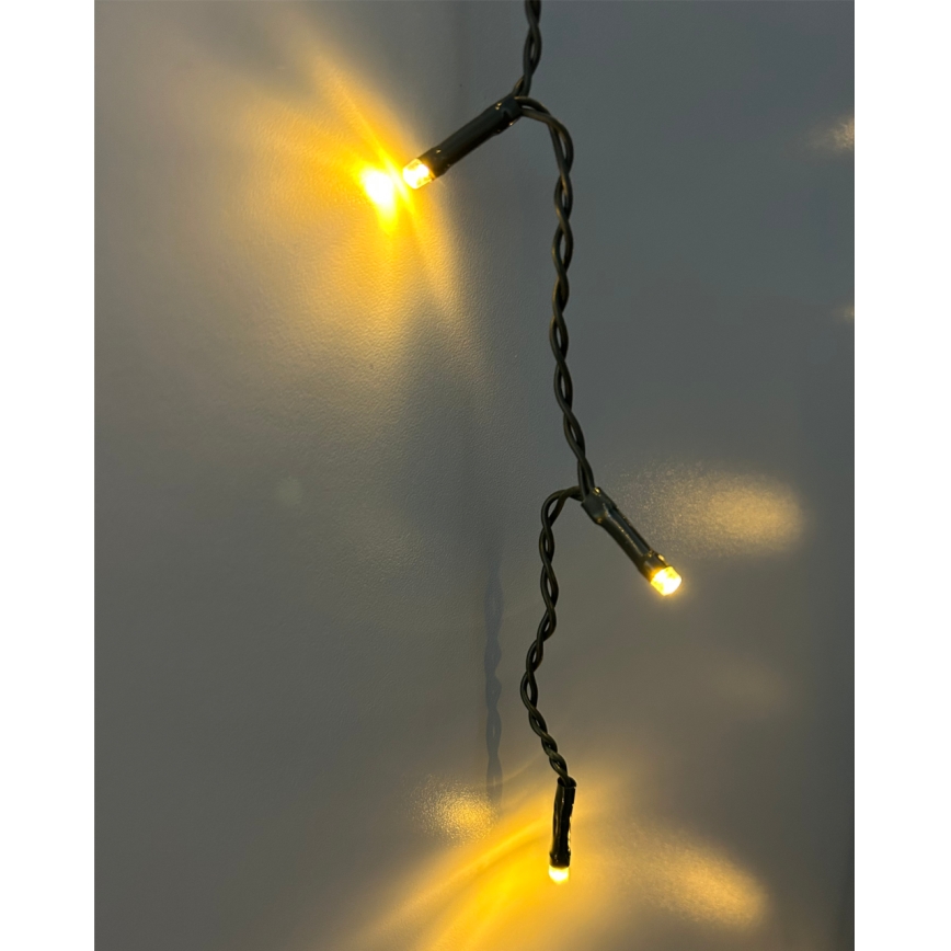 Zewnętrzny łańcuch świetlny LED, 200 diod, 230 V, długość 7,6 m, IP44, czarny