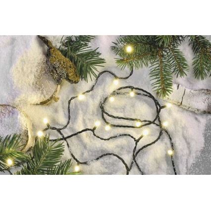 Zewnętrzny łańcuch świetlny LED, 240 diod LED, 8 trybów, 29 m, IP44, ciepła biel