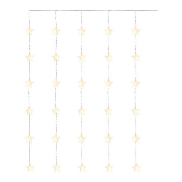 Zewnętrzny łańcuch świetlny LED, 30 diod LED, 3,9 m, IP44 — gwiazdki