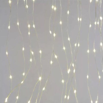 Zewnętrzny łańcuch świetlny LED, 300 diod / 8 funkcji, 5,9 m, IP44, ciepła biel