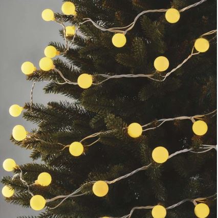 Zewnętrzny łańcuch świetlny LED, 40 diod, 9 m, IP44, ciepła biel