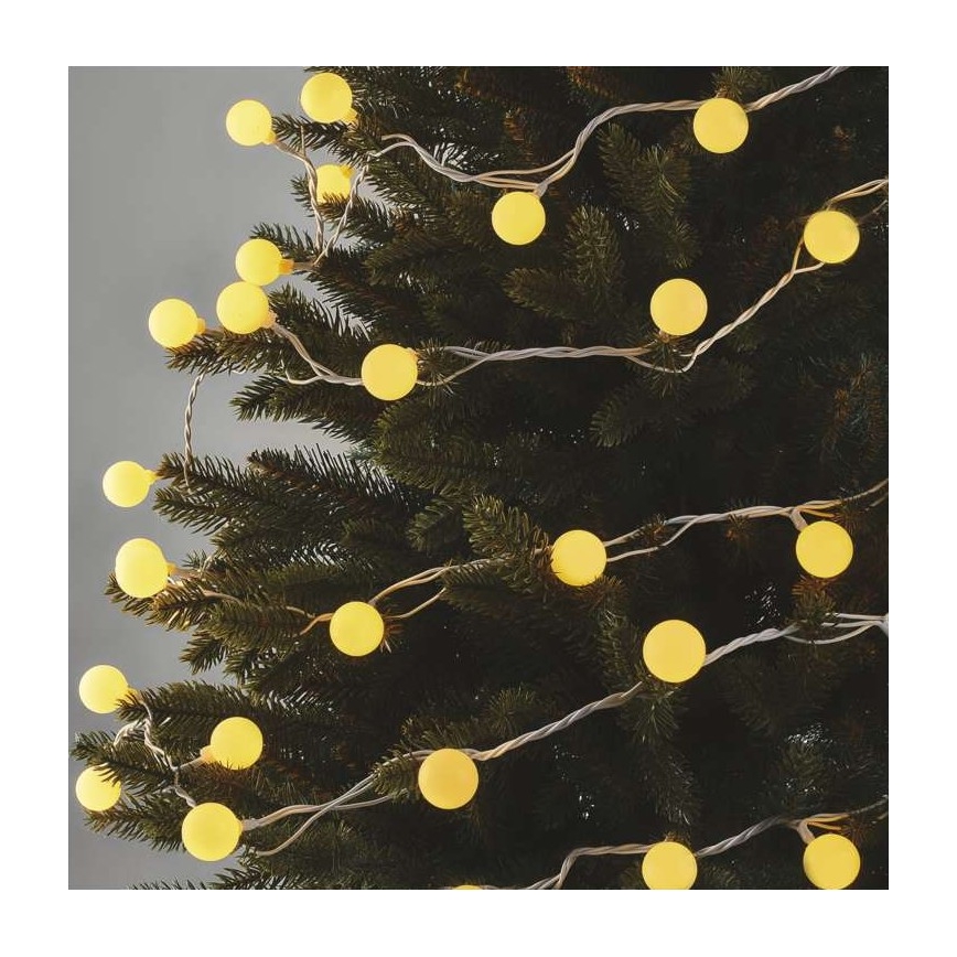 Zewnętrzny łańcuch świetlny LED, 40 diod, 9 m, IP44, ciepła biel