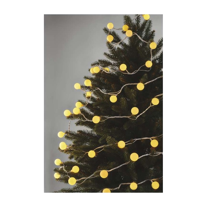 Zewnętrzny łańcuch świetlny LED, 40 diod, 9 m, IP44, ciepła biel