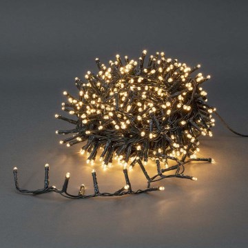 Zewnętrzny łańcuch świetlny LED 400 diod, 7 trybów, 11 m, IP44, ciepłe białe światło