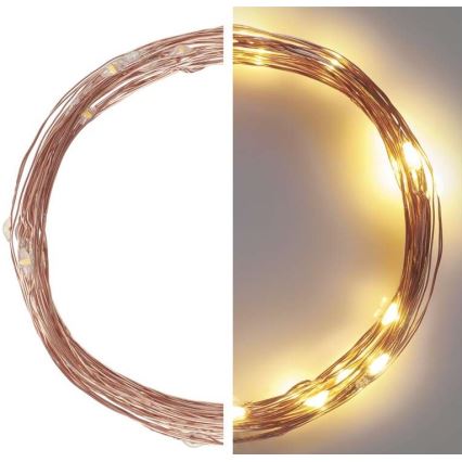 Zewnętrzny łańcuch świetlny LED 40xLED/9m IP44 ciepła biel