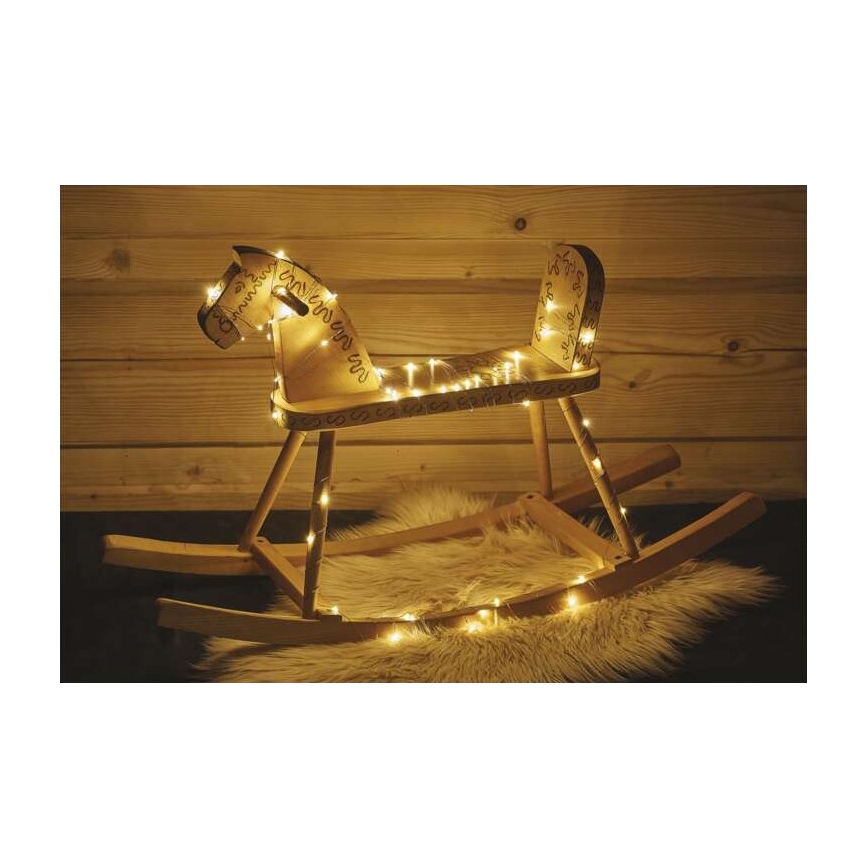 Zewnętrzny łańcuch świetlny LED 40xLED/9m IP44 ciepła biel