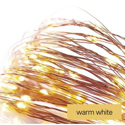 Zewnętrzny łańcuch świetlny LED 40xLED/9m IP44 ciepła biel