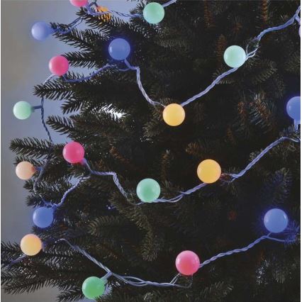 Zewnętrzny łańcuch świetlny LED 40xLED/9m IP44 wielokolorowy