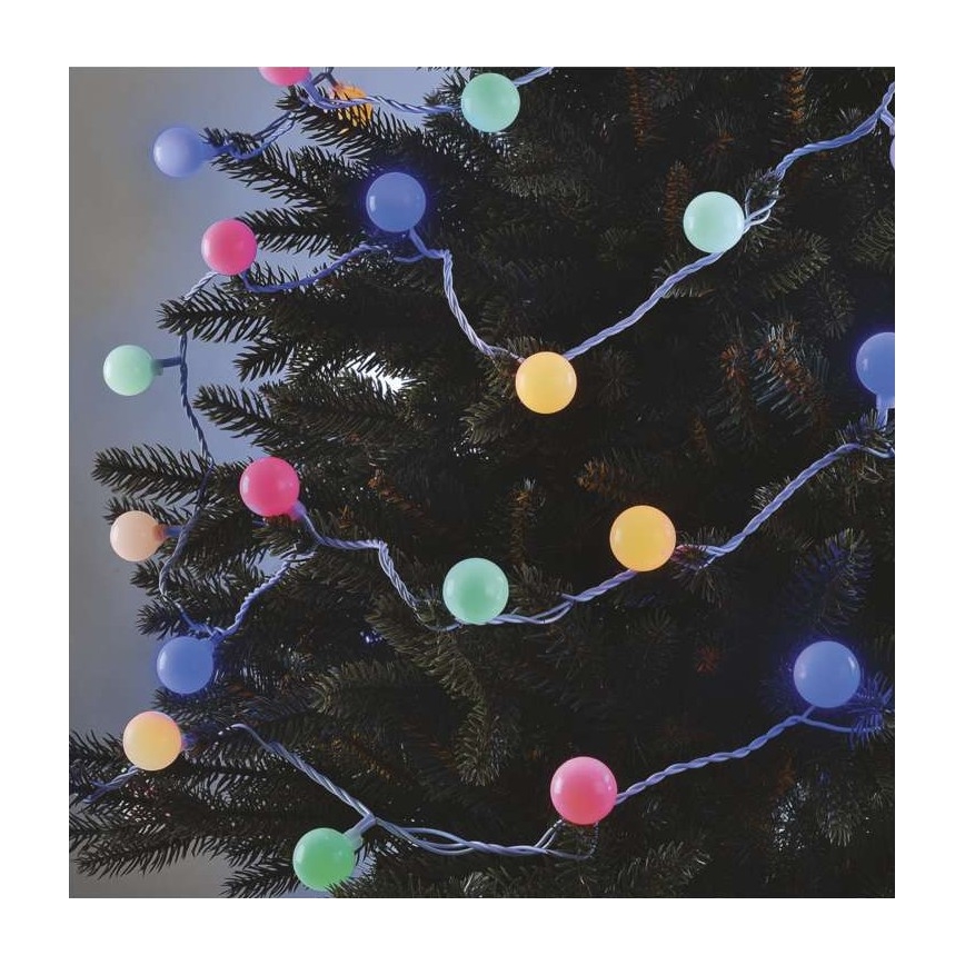 Zewnętrzny łańcuch świetlny LED 40xLED/9m IP44 wielokolorowy