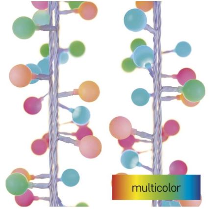 Zewnętrzny łańcuch świetlny LED 40xLED/9m IP44 wielokolorowy