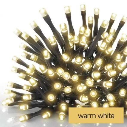 Zewnętrzny łańcuch świetlny LED 50 diod/5 m IP44 ciepła biel