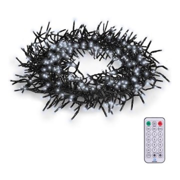 Zewnętrzny łańcuch świetlny LED 576 diod, 8 funkcji, 8 m, IP44, zimna biel + pilot