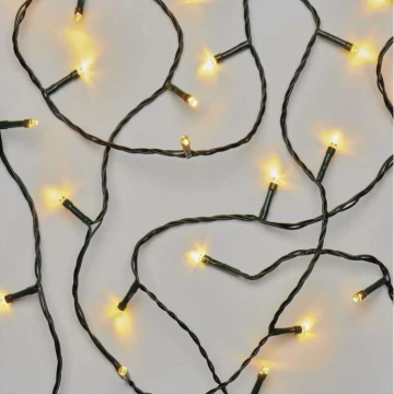 Zewnętrzny łańcuch świetlny LED, 80 diod, zasilanie 3xAA, długość 6,1 m, IP44, ciepła biel