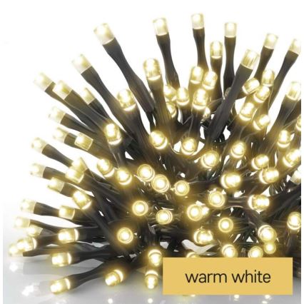 Zewnętrzny łańcuch świetlny LED, 80 diod, zasilanie 3xAA, długość 6,1 m, IP44, ciepła biel