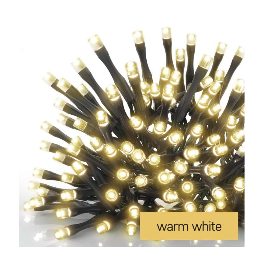 Zewnętrzny łańcuch świetlny LED, 80 diod, zasilanie 3xAA, długość 6,1 m, IP44, ciepła biel
