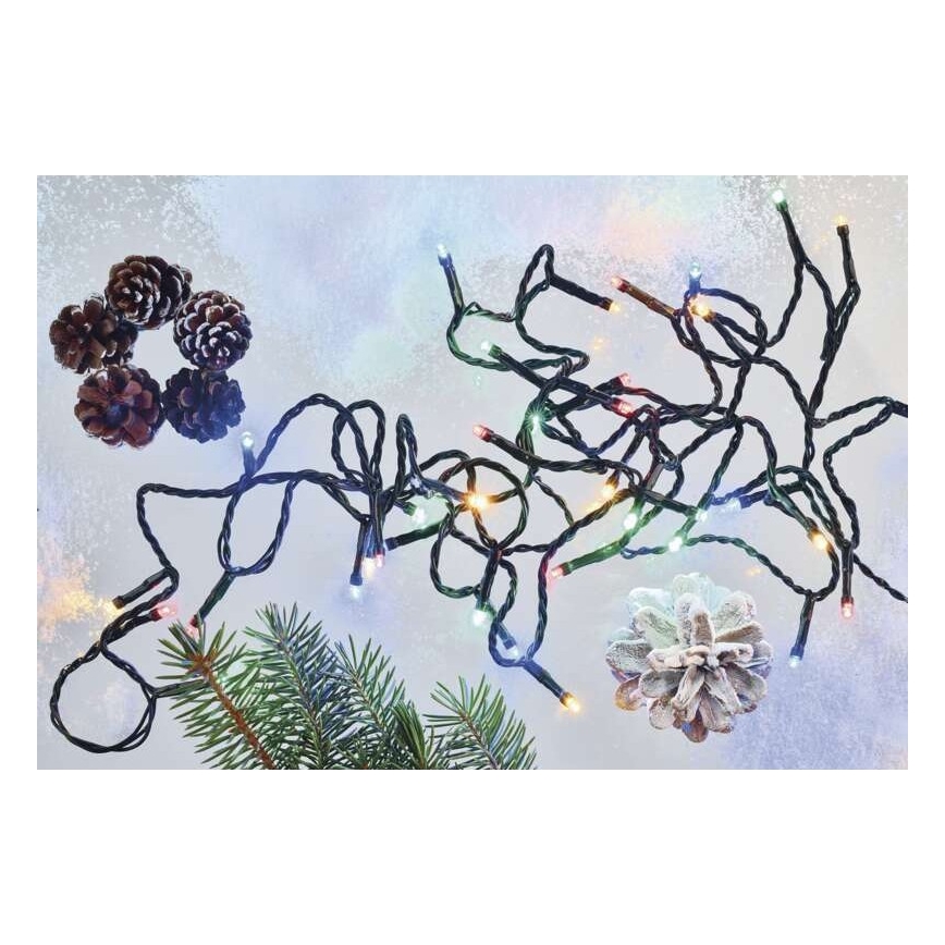 Zewnętrzny łańcuch świetlny LED 80xLED/13m IP44 wielokolorowy