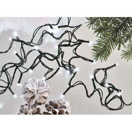 Zewnętrzny łańcuch świetlny LED 80xLED/13m IP44 zimna biel