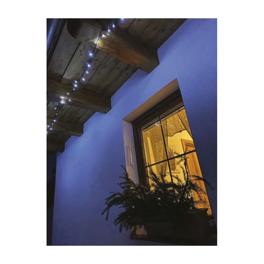 Zewnętrzny łańcuch świetlny LED 80xLED/13m IP44 zimna biel