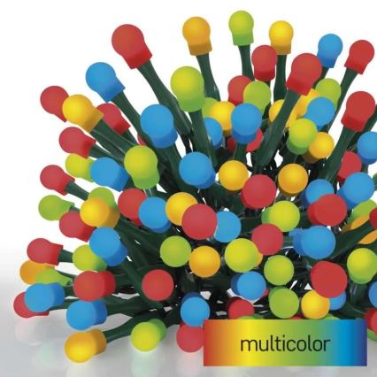 Zewnętrzny łańcuch świetlny LED 80xLED/8 funkcji 13m wielokolorowy IP44
