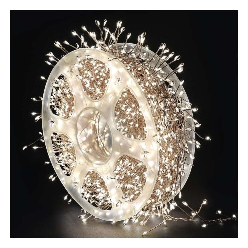 Zewnętrzny łańcuch świetlny LED 960xLED/8 funkcji 9,6 m IP44 ciepła biel
