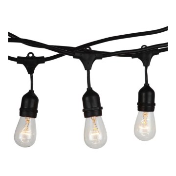 Zewnętrzny łańcuch świetlny STRING 15m 15xE27/25W/230V IP54