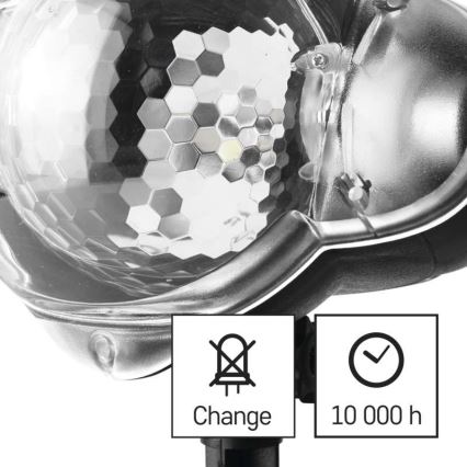 Zewnętrzny projektor świąteczny LED/4W/230V IP44 zimna biel