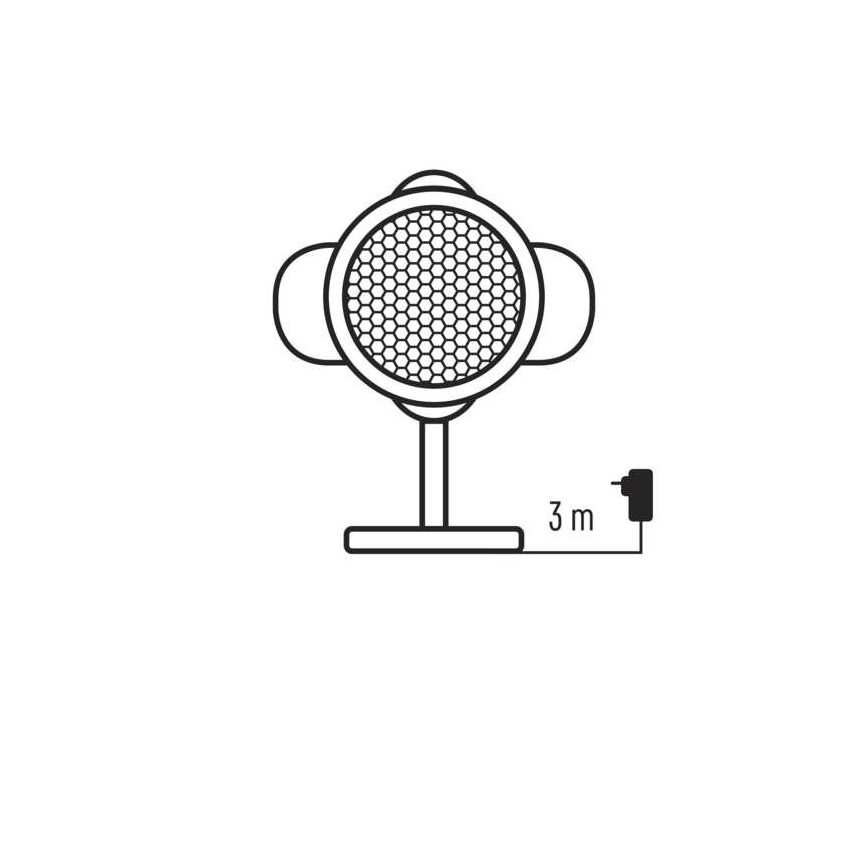 Zewnętrzny projektor świąteczny LED/4W/230V IP44 zimna biel