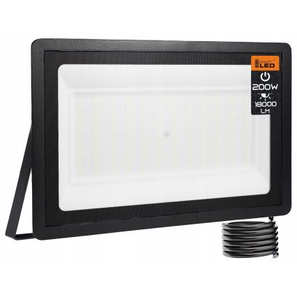 Zewnętrzny reflektor LED 200W/230V 4500K IP65, czarny