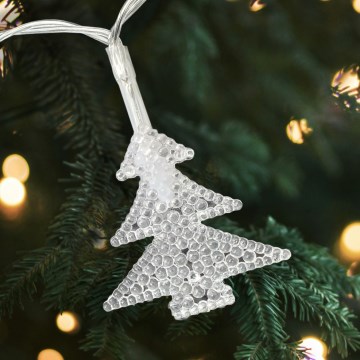 Zewnętrzny świąteczny łańcuch LED 20xLED/2xAA 2,2 m IP44 wielokolorowe choinki