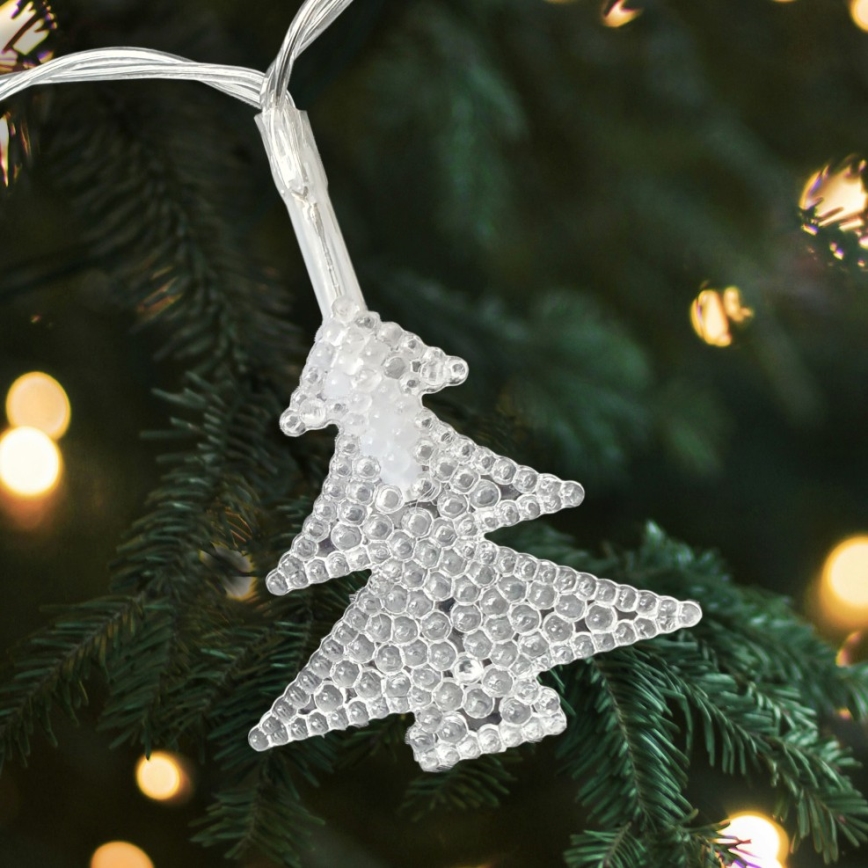 Zewnętrzny świąteczny łańcuch LED 20xLED/2xAA 2,2 m IP44 wielokolorowe choinki