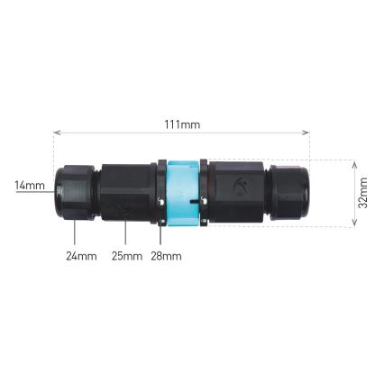 Złączka kablowa CTL 250V/16A IP68 3x2,5 mm²