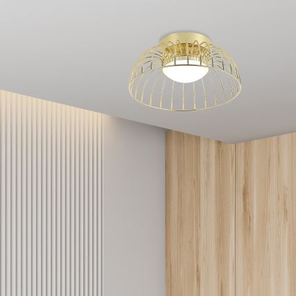 Złota lampa sufitowa LED BETSY LED/12W/230V, średnica 25 cm