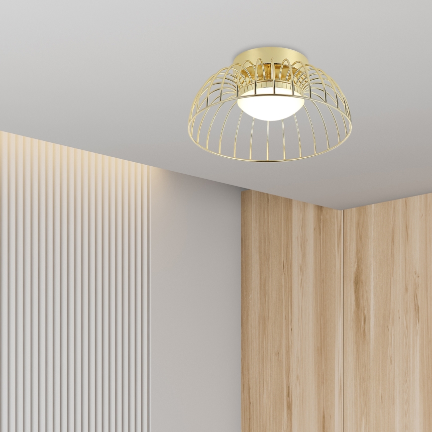 Złota lampa sufitowa LED BETSY LED/12W/230V, średnica 25 cm