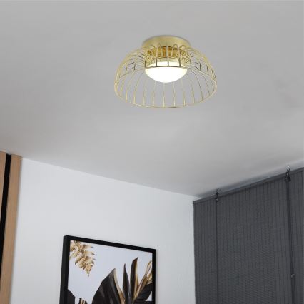 Złota lampa sufitowa LED BETSY LED/12W/230V, średnica 25 cm