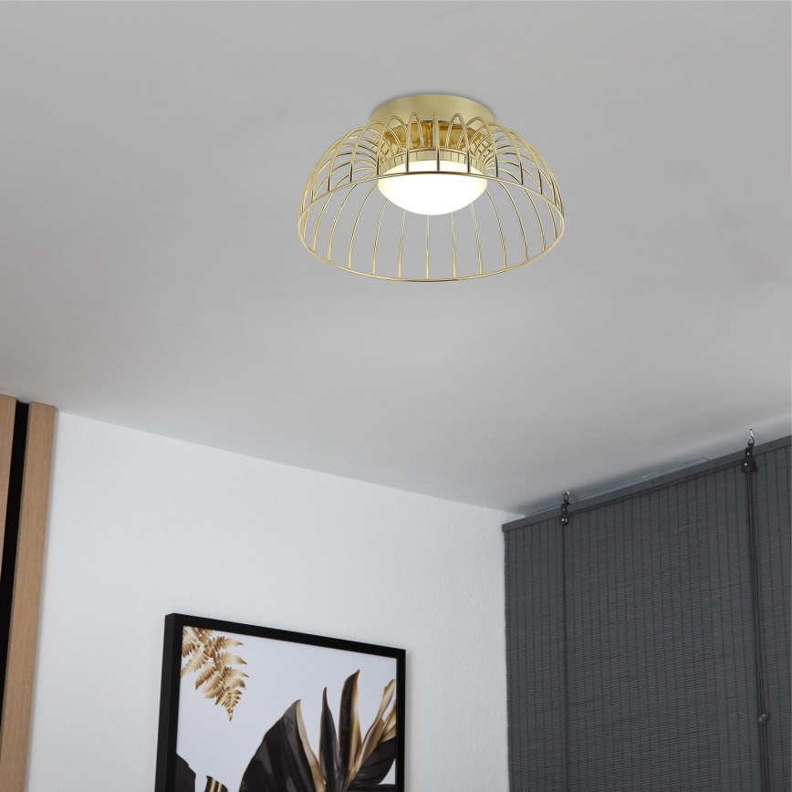 Złota lampa sufitowa LED BETSY LED/12W/230V, średnica 25 cm