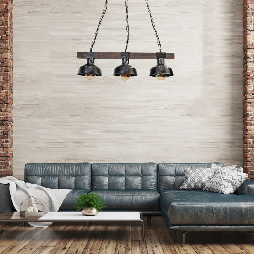 Żrandol na łańcuchu FARO 3xE27/60W/230V