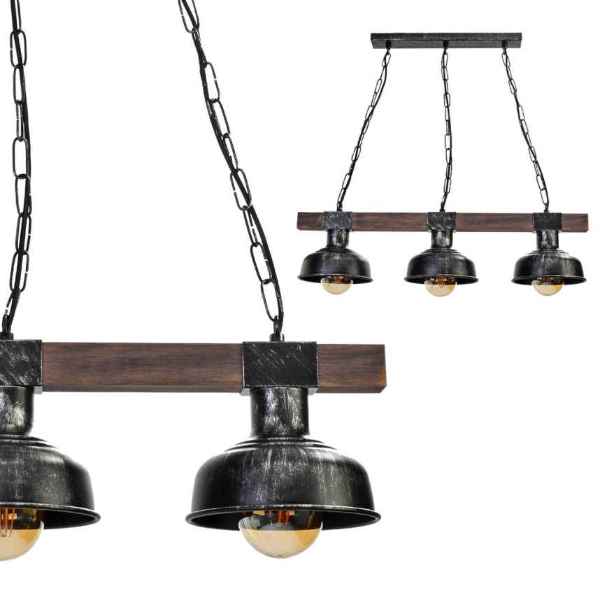 Żrandol na łańcuchu FARO 3xE27/60W/230V
