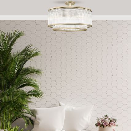 Zuma Line - Przysufitowy żyrandol 6xE14/60W/230V mosiądz