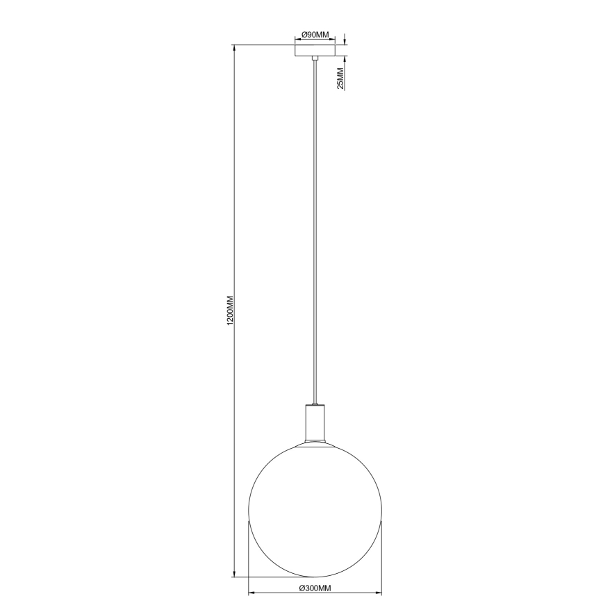 Zuma Line - Żyrandol na lince 1xE27/25W/230V śr. 30 cm złoto/czarny