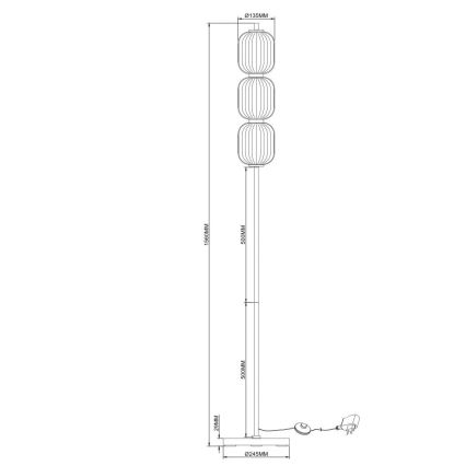 Zuma Line - Lampa stojąca LED/20W/230V złota