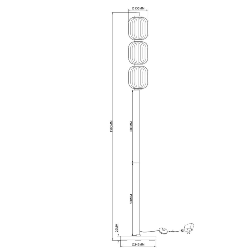 Zuma Line - Lampa stojąca LED/20W/230V złota