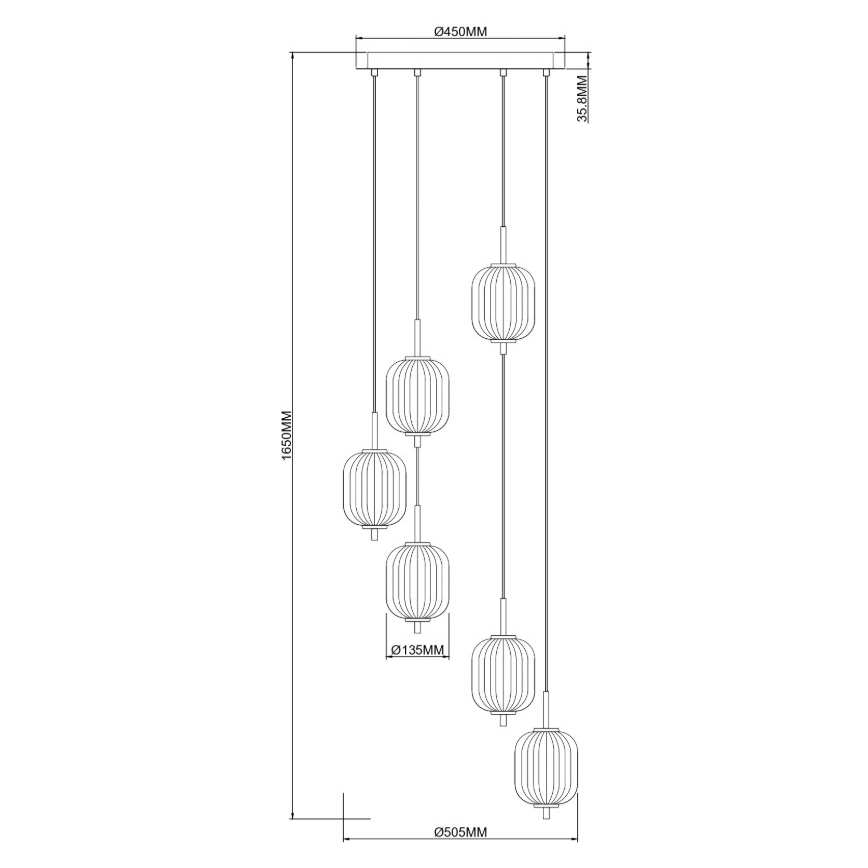 Zuma Line - LED żyrandol na lince LED/34W/230V Ø 50,5 cm złoty
