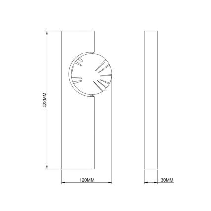 Zuma Line - Kinkiet LED/3W/230V czarny/złoty