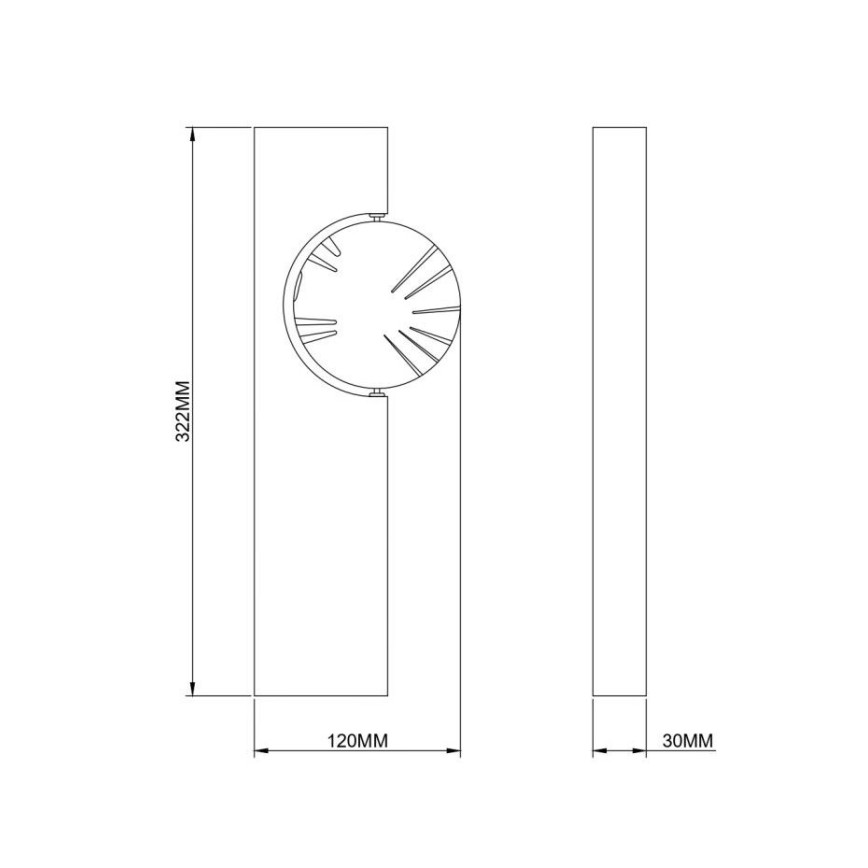 Zuma Line - Kinkiet LED/3W/230V czarny/złoty