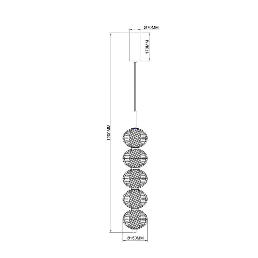 Zuma Line - żyrandol LED na lince LED/30W/230V złoty