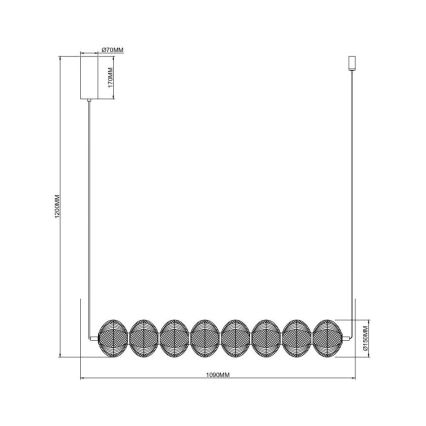 Zuma Line - Żyrandol LED na lince LED/50W/230V złoty