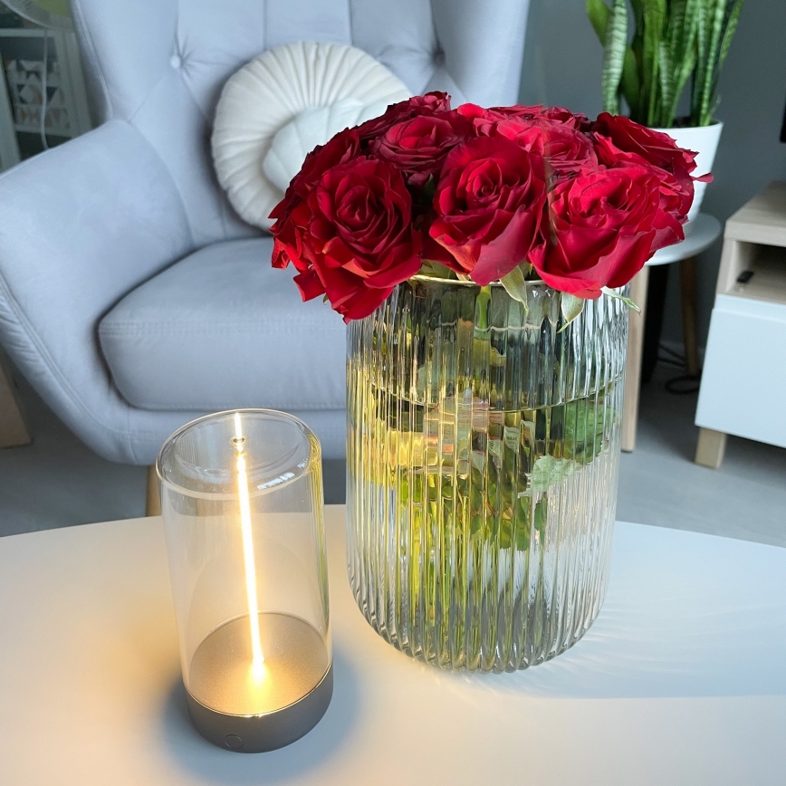 Zuma Line - LED regulowana jasność ładowalna lampa stołowa LED/0,5W/230V czarna IP54